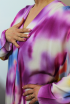 Viskózové šaty pre moletky - fialové